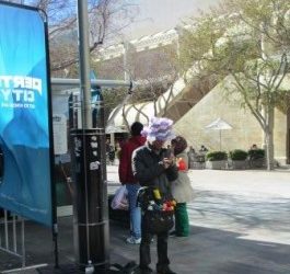 Unique way to keep your head warm in winter (job satisfaction #9 Perth Busker)